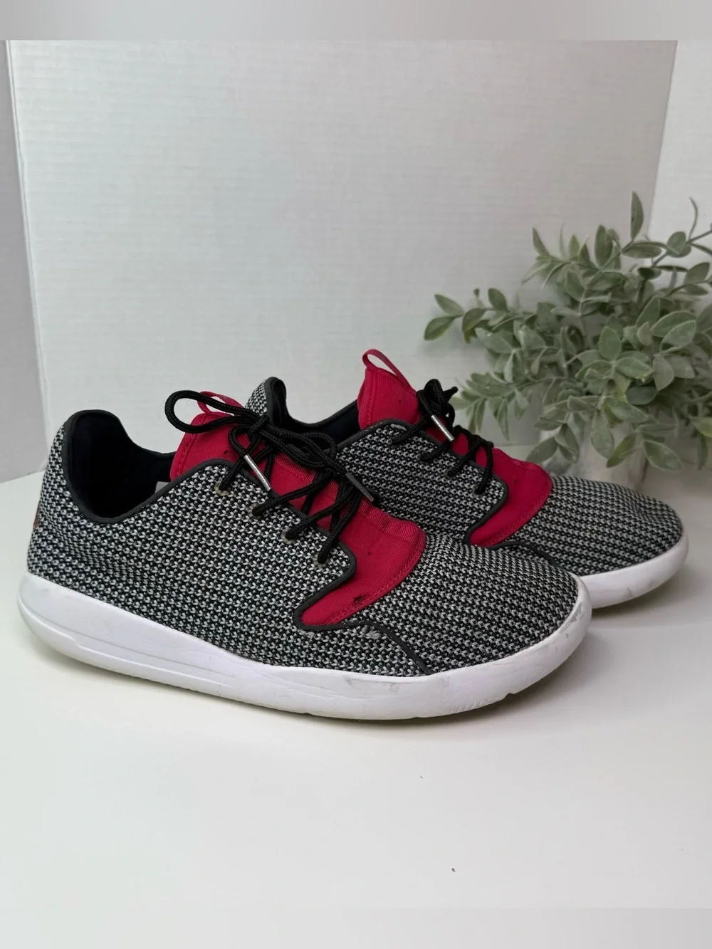 Air Jordan Boys Eclipse GG Black & White Athletic Shoes Sneakers Lace Up Size 9Y